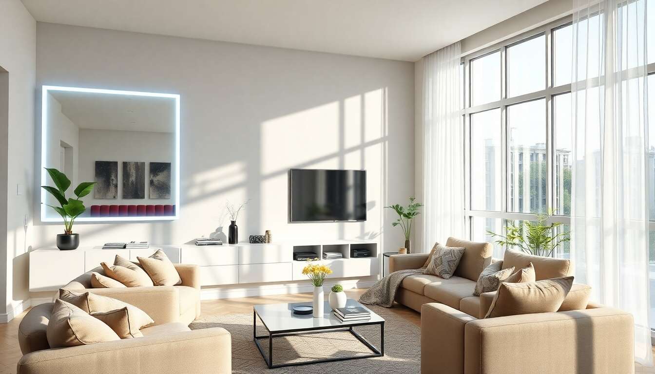 Économie d'énergie grâce aux miroirs LED modernes