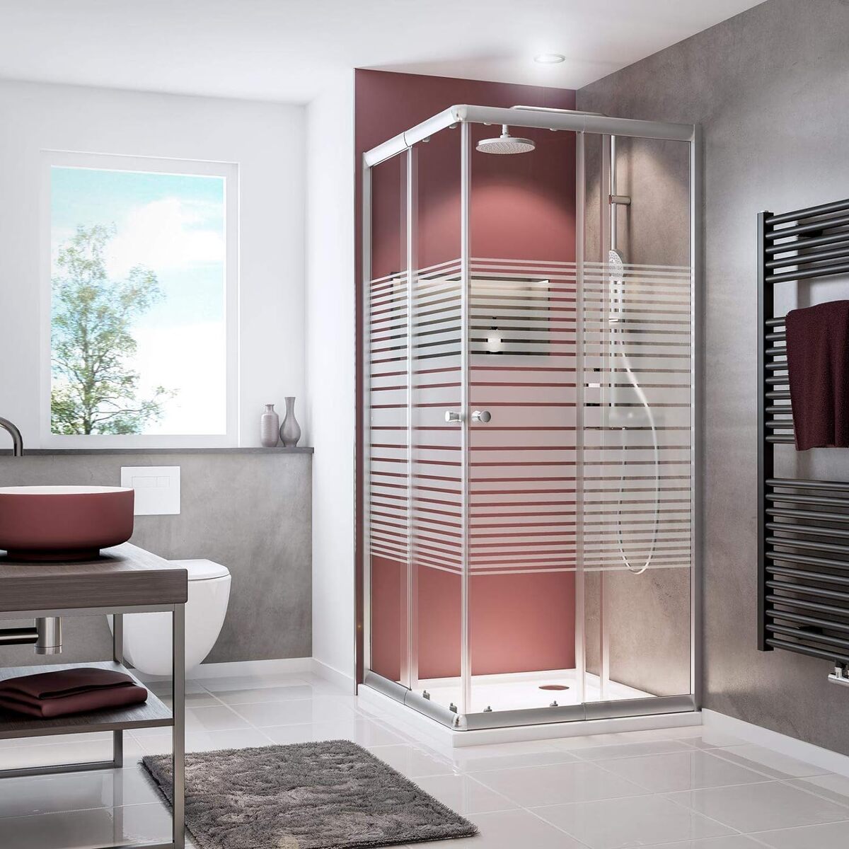 Test : cabine de douche Schulte, accès d'angle pratique et élégant
