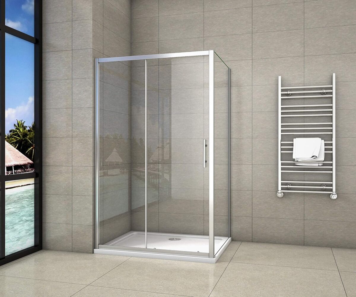 Test de la cabine de douche 140x80x190cm : porte et paroi latérale