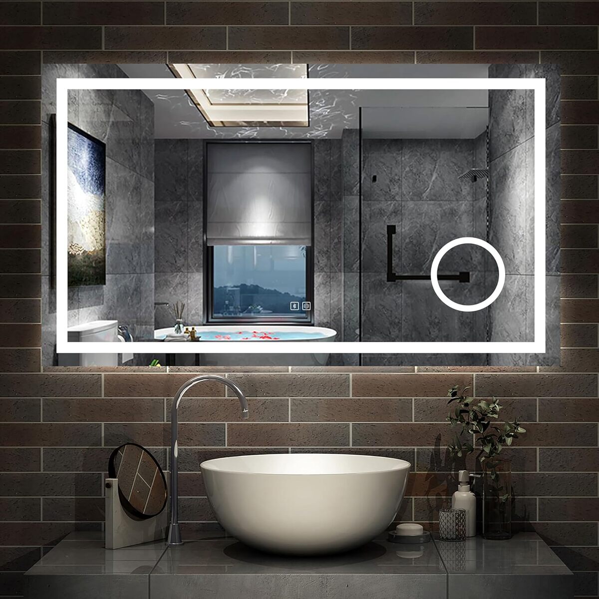 Test du miroir salle de bain LED AICA Bluetooth et anti-buée
