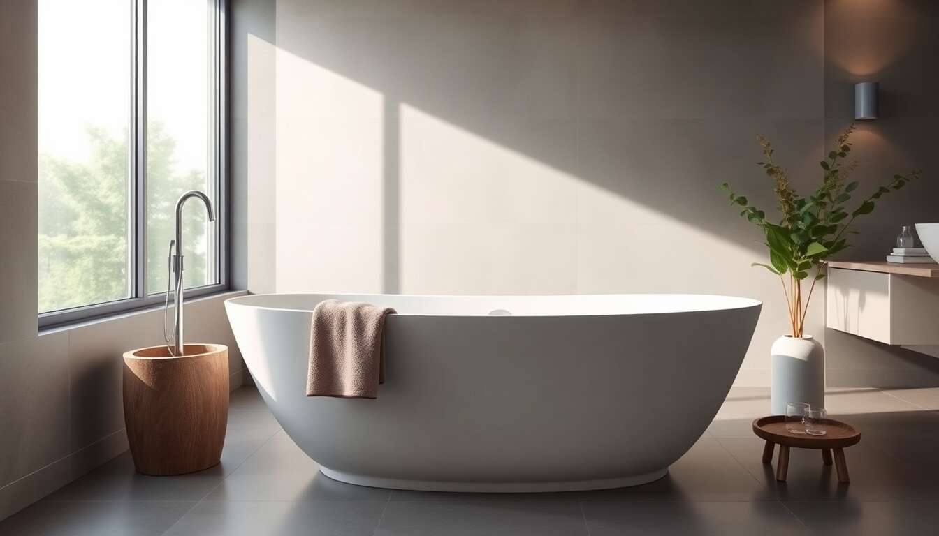 Avantages des bains dans une baignoire îlot moderne