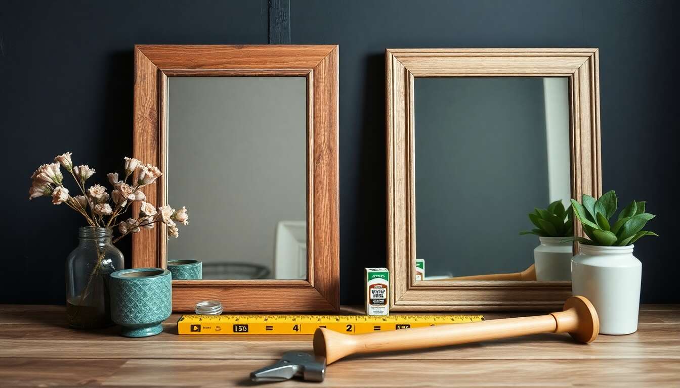 Transformations intérieures grâce aux miroirs encadrés de composites
