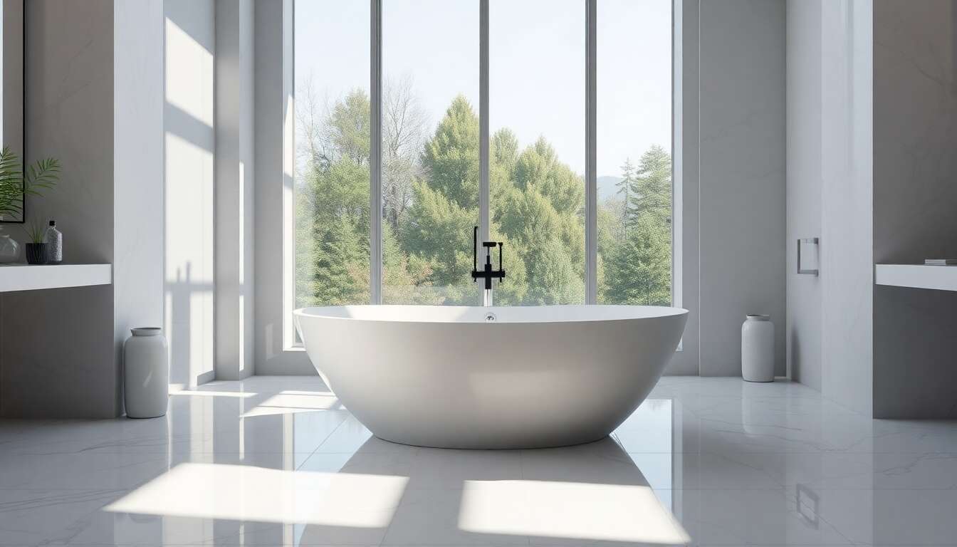 Associez le bien-être au design avec une baignoire îlot