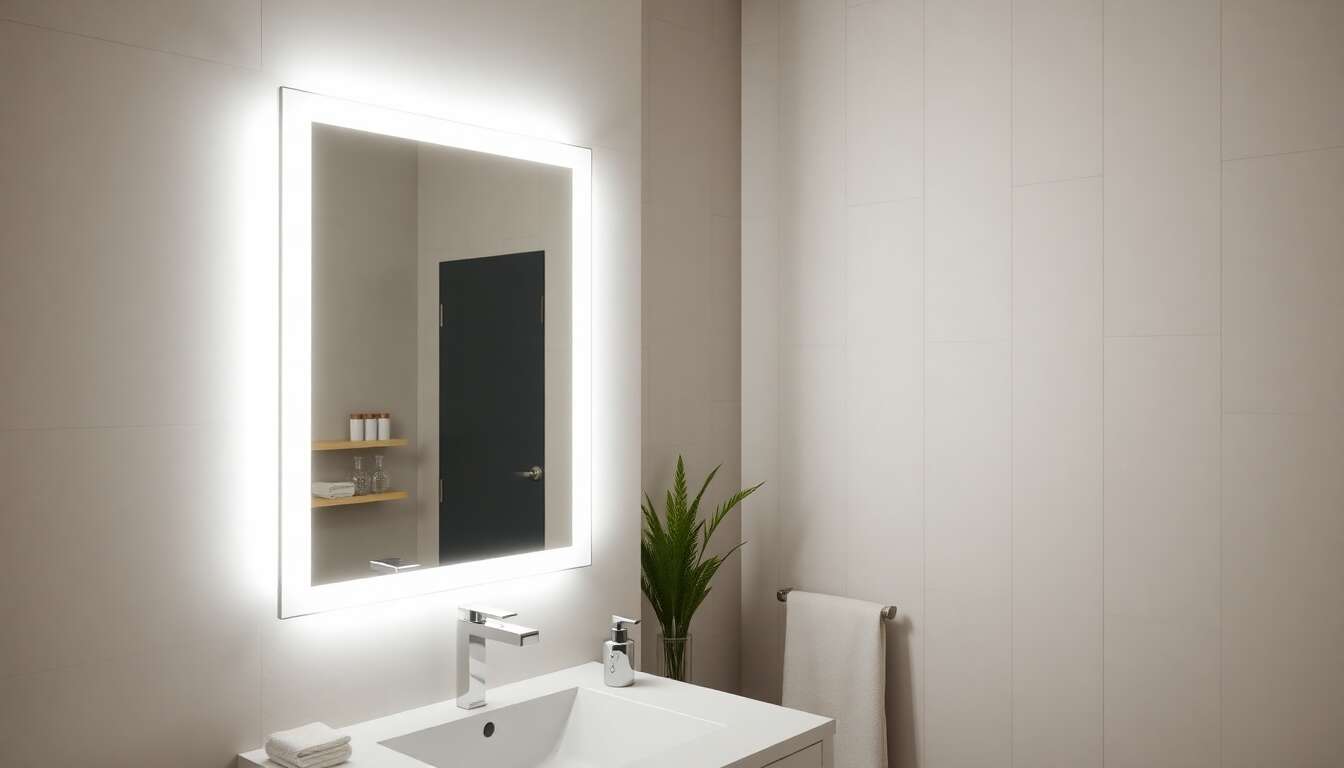 Avantages fonctionnels des miroirs LED dans la salle de bain