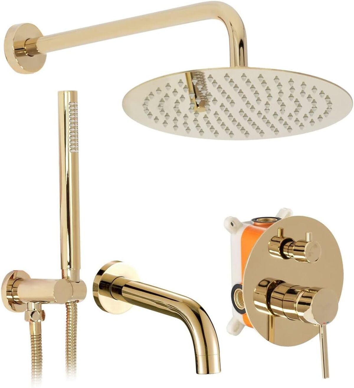 Test : ensemble de douche-baignoire Rea Lungo Gold en laiton pour salle de bain