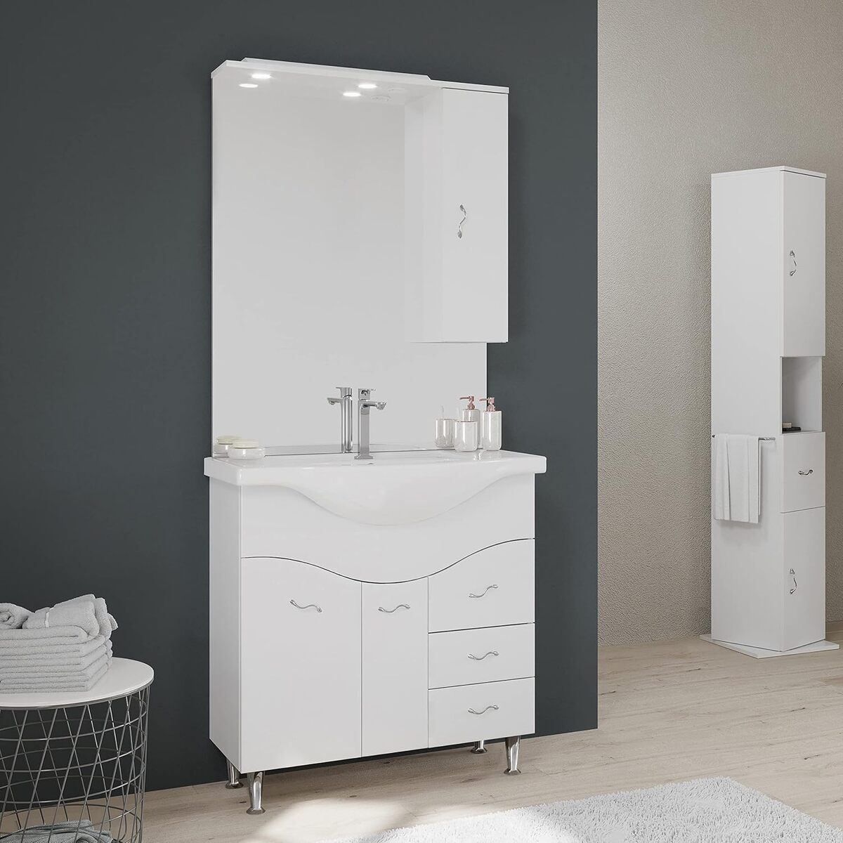 Test du meuble salle de bains Kiamami Valentina 85 cm : élégance et fonctionnalité
