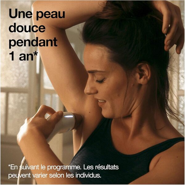 Braun Silk·expert Pro 5,épilateur à lumière pulsée,épilation semi-définitive à la maison,avec pochette,tête large,tête de précision et rasoir Venus,alternative à l’épilation au laser,Blanc/Doré,PL5243