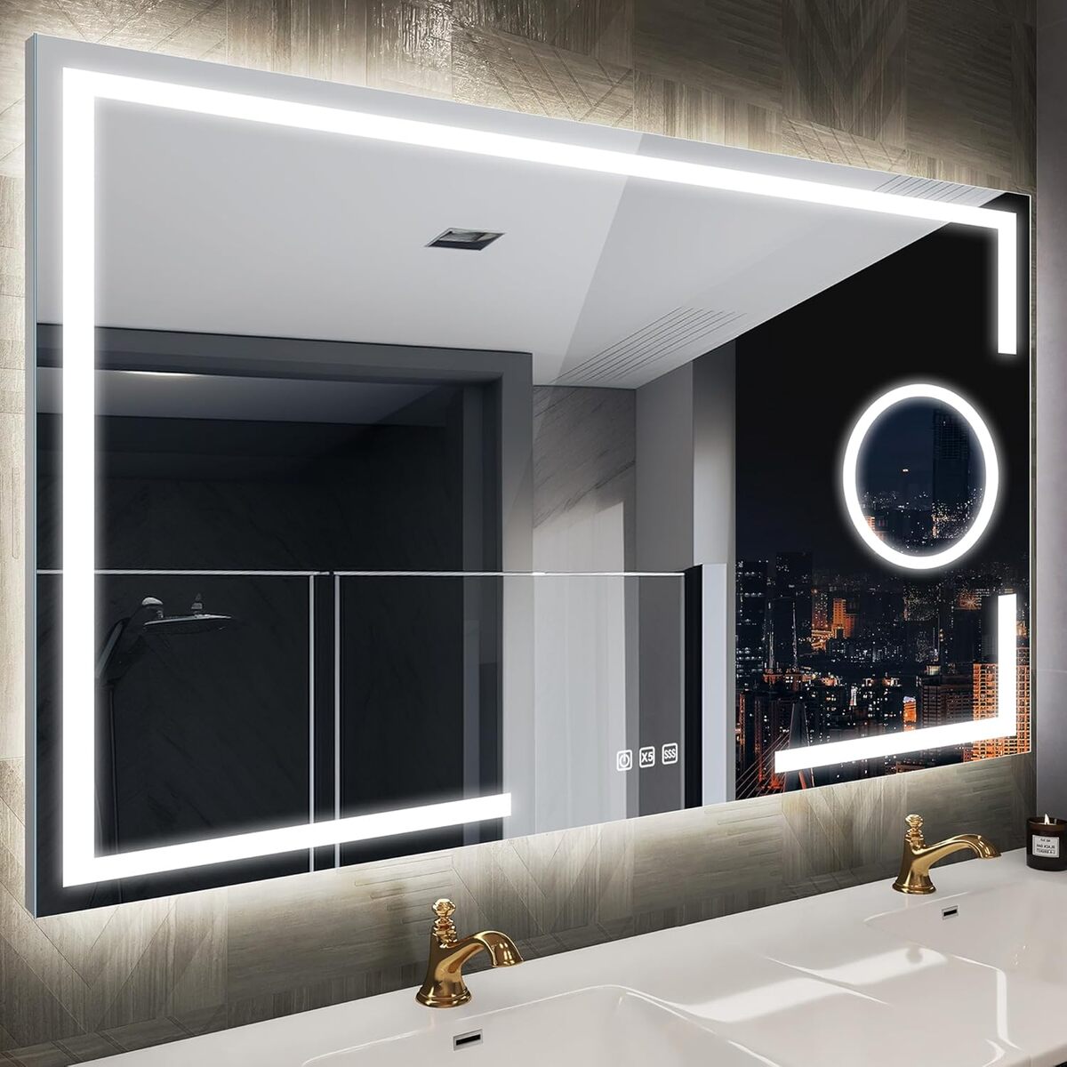 Avis sur le miroir LED Starlead 120x70 cm avec éclairage et loupe 5x