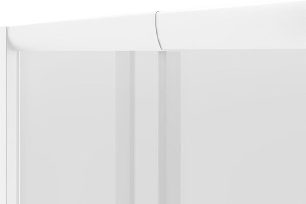 Schulte cabine de douche extensible accès d’angle 75-90 x 175 cm, portes coulissantes, profilé blanc, largeur d'accès 30 à 49 cm ajustable, verre de sécurité 4 mm avec sérigraphie