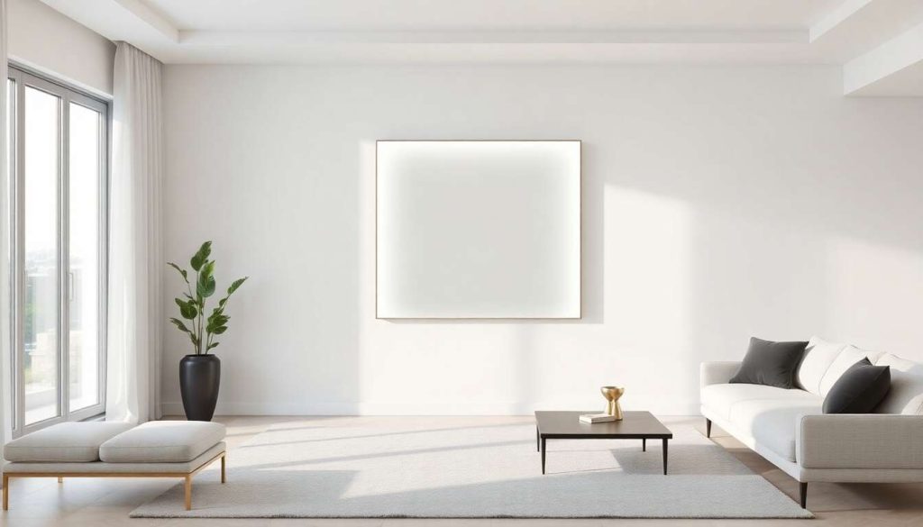 Décoration minimaliste et épurée grâce aux miroirs rétro-éclairés