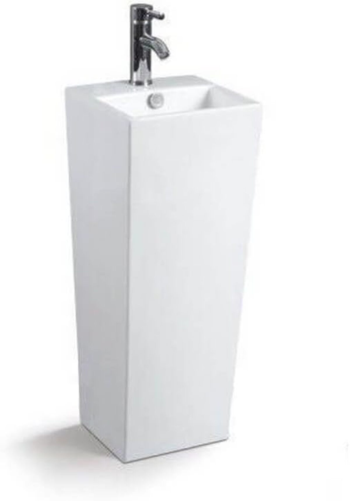 Test du lave-main totem carré Rue Du Bain : fonctionnalité en céramique blanche
