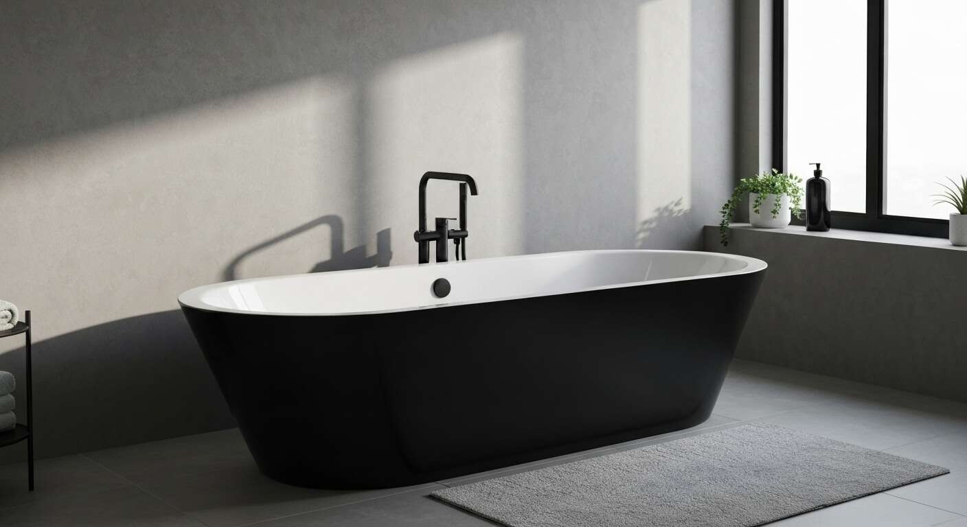 Matériaux tendance pour des baignoires noires modernes Matériaux tendance pour des baignoires noires modernes