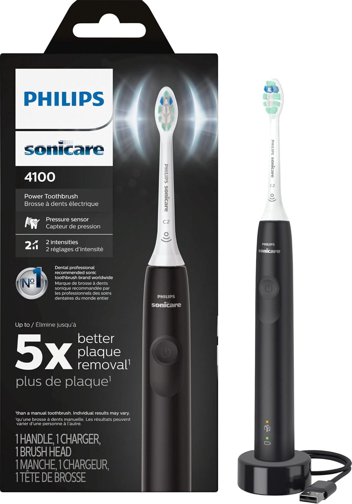 Test de la Philips Sonic brosse à dents électrique rechargeable gris foncé