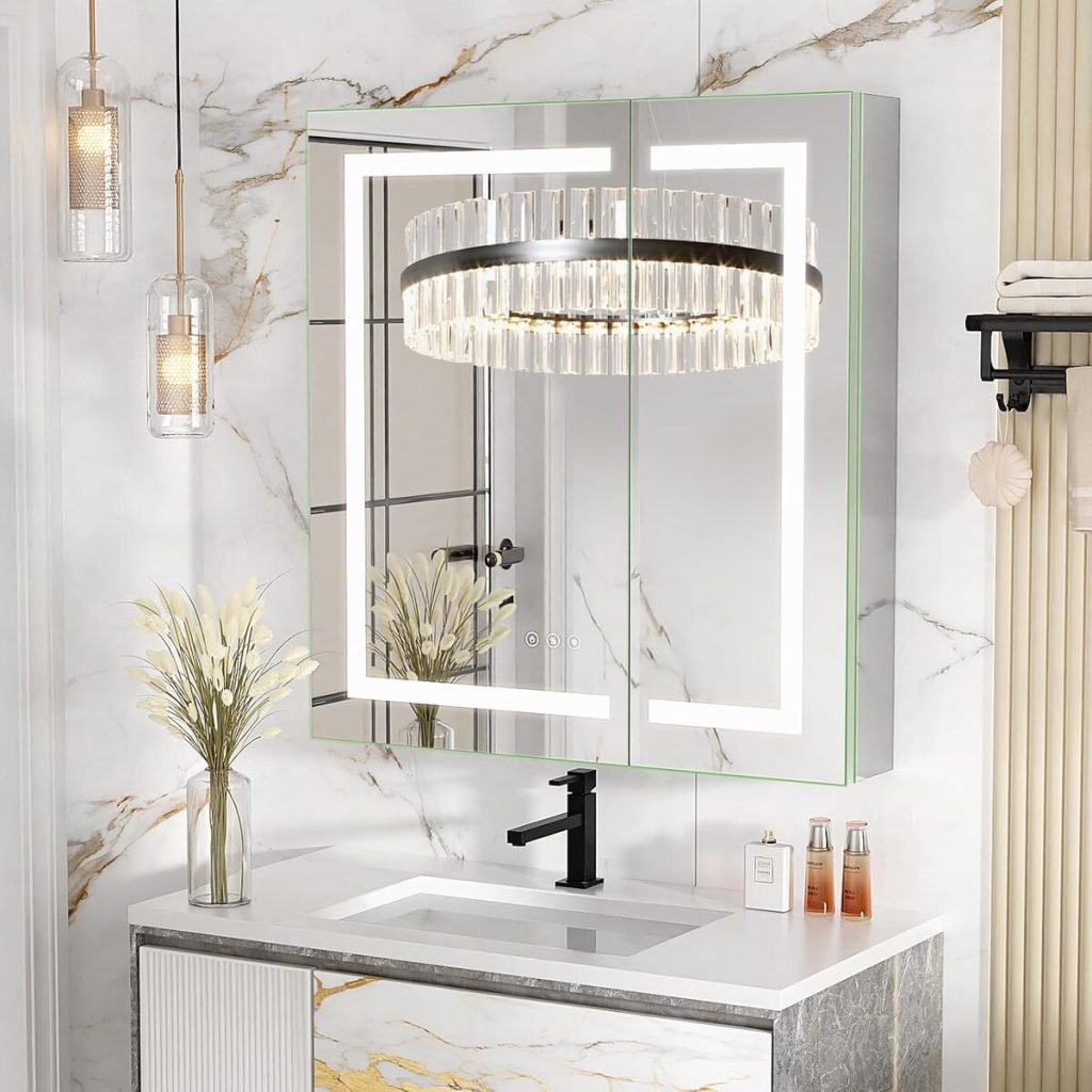 Test de l'armoire miroir LED Vowner : rangement et éclairage polyvalents