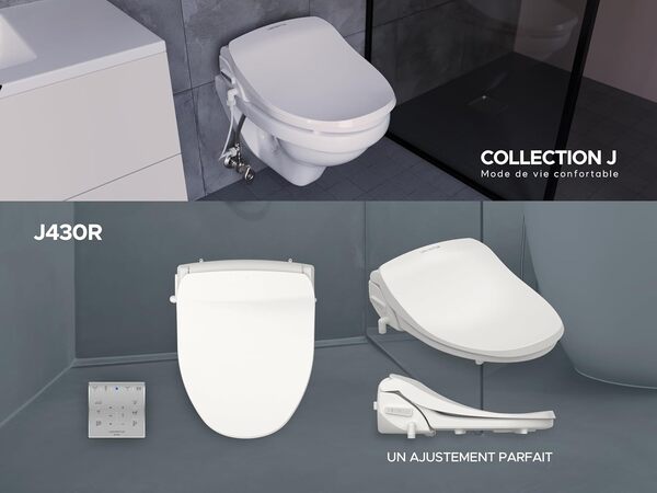 Marque Allemande - J430R Version standard -  ! nouveau modèle  ! - Siège de Toilette Électronique avec Télécommande douchette wc les soins intimes toilettes japonaises
