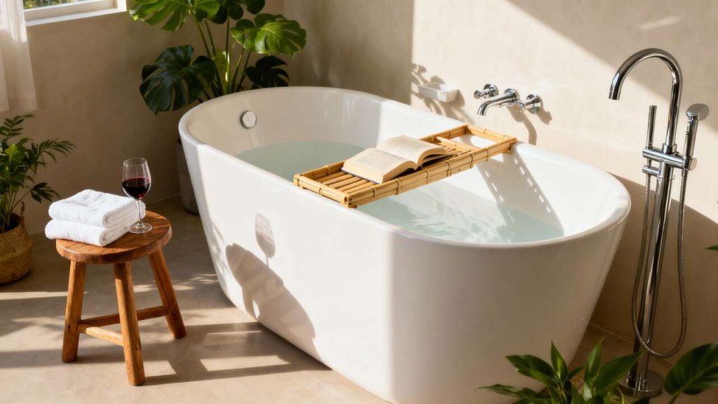Accessoires tendance pour accompagner votre baignoire îlot