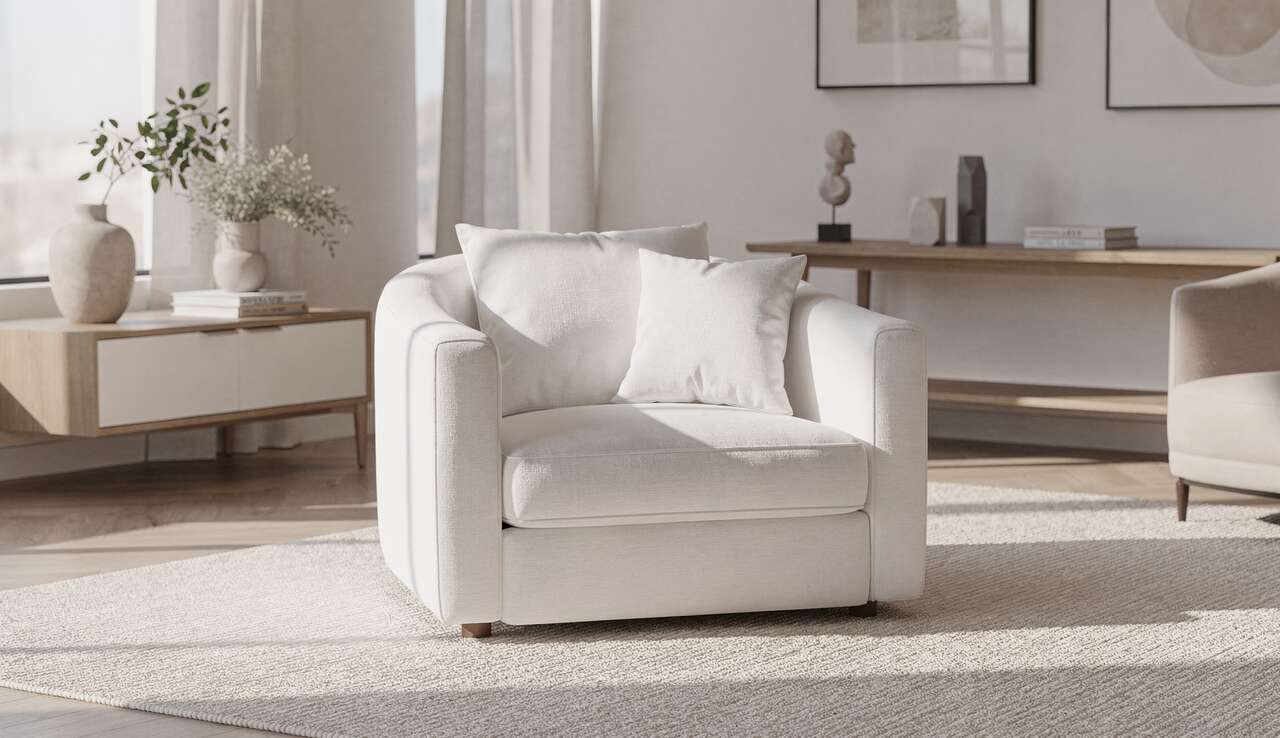 Fauteuils Blancs Chics et Lumineux pour Salon