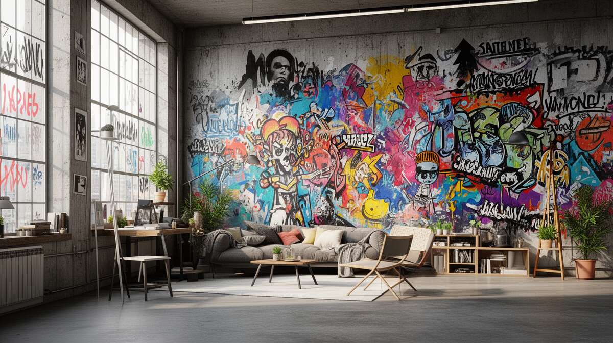 &eacute;l&eacute;ments de d&eacute;coration murale pour l'effet street art