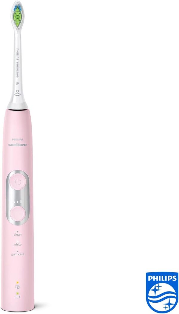Philips HX6876/29 Brosse à Dents Électrique Adulte Brosse à Dents Sonique Rose, Blanc - Brosse à Dents Electrique (Pile, Intégré, Lithium-Ion 110V-220V, 1 pièce(s), 2 pièces)
