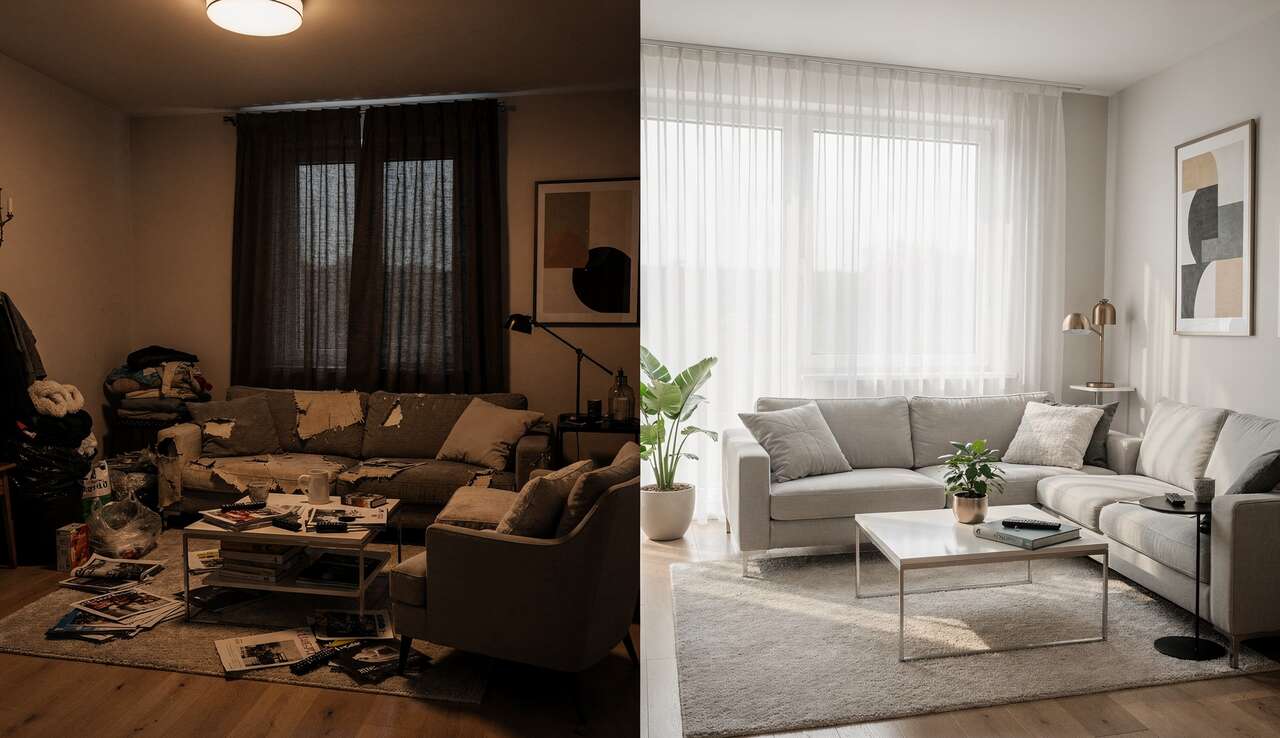 Avant-Après : transfiguration de 15 Salons en Espaces Lumineux et Modernes