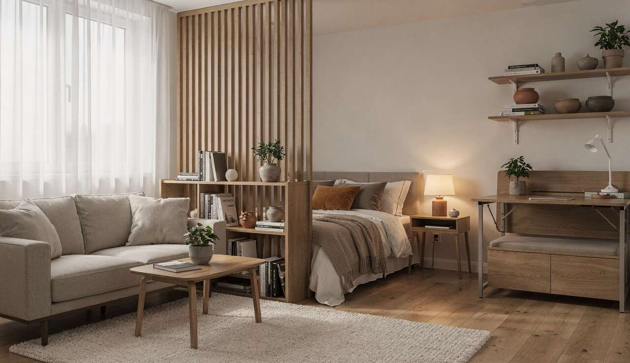 Créez une chambre dans un studio : 10 astuces pratiques