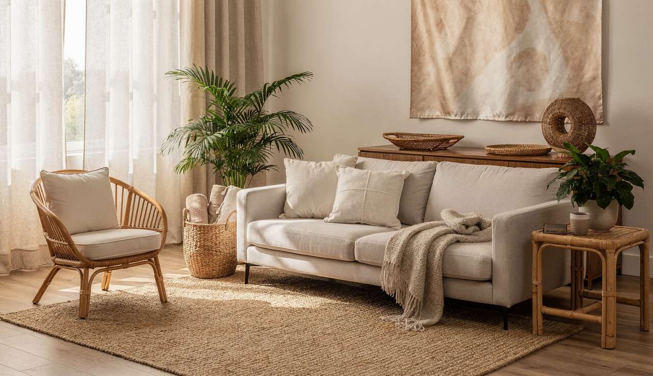 Accessoires d&eacute;co en fibres naturelles